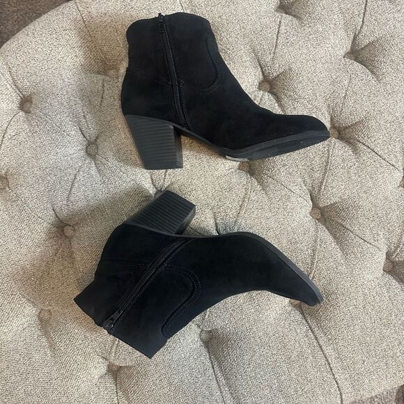 Express Faux Suede Booties - Picture 6 of 12